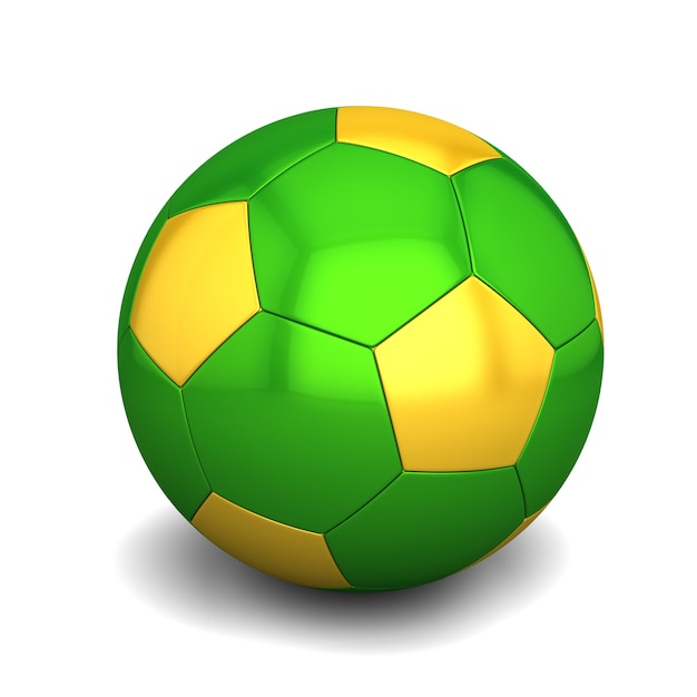 Photo brazilian soccer ball colors isolated on white