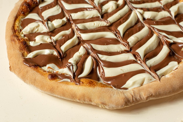 brazilian sweet pizza with chocolate