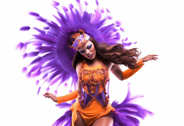 Photo brazilian wearing samba costume