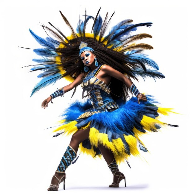 Photo brazilian wearing samba costume