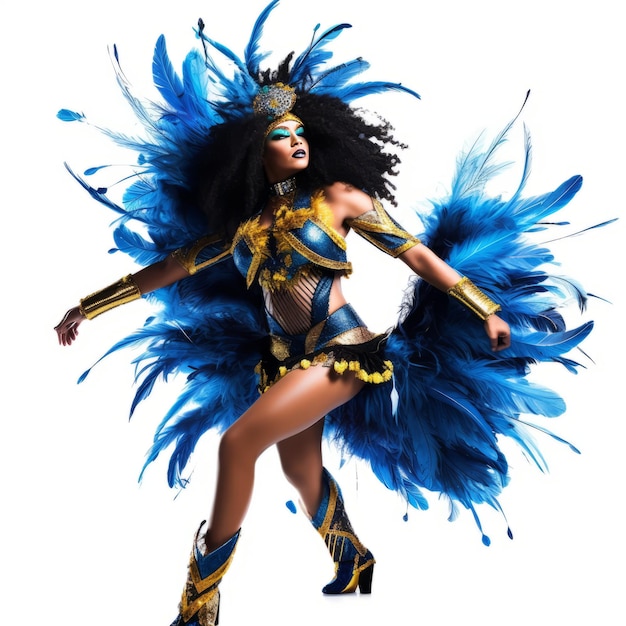 Photo brazilian wearing samba costume