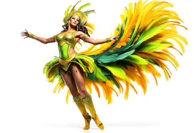 Photo brazilian wearing samba costume