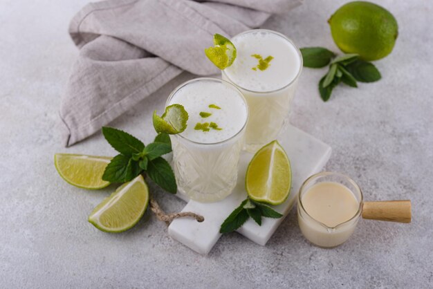 Brazilian white lemonade or limeade