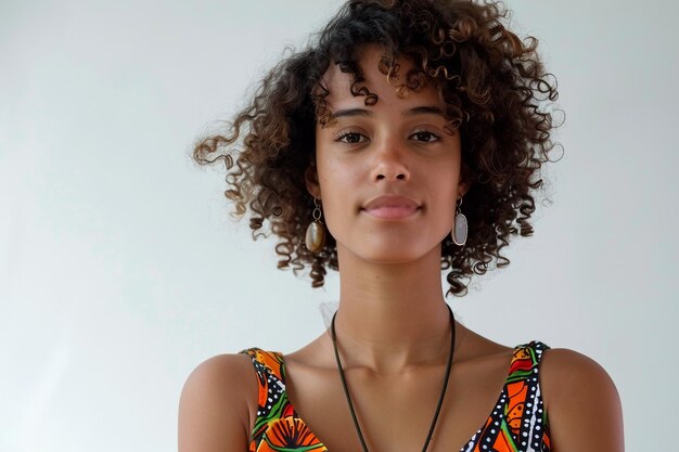 Photo brazilian woman on white background