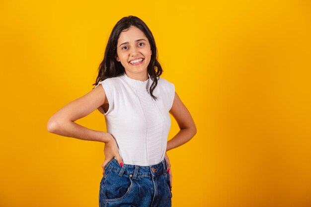 Brazilian woman with hands on her hips