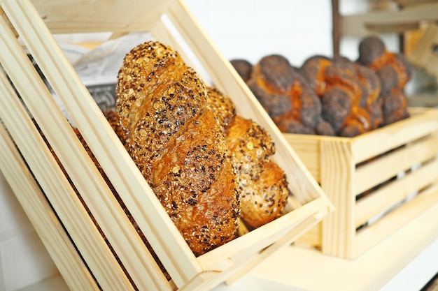 bread on buffet line