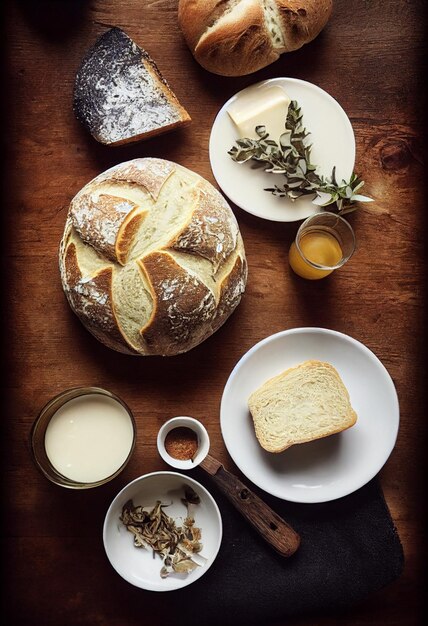 Bread and butter breakfast