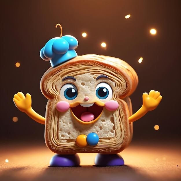 Foto personaggio dei cartoni animati del pane