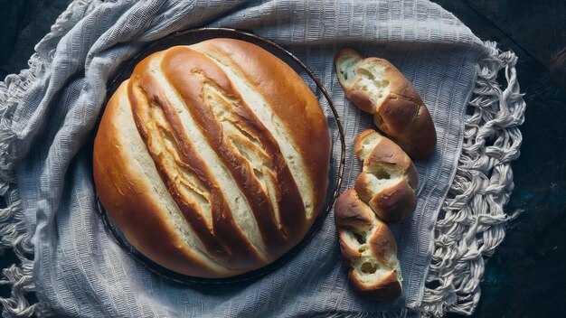 Photo bread on a cloth