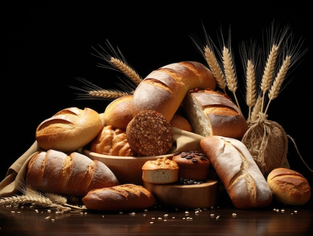 Bread concept assortment of bread