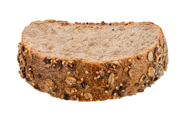 Photo bread crusty wholemeal toast isolated on white background