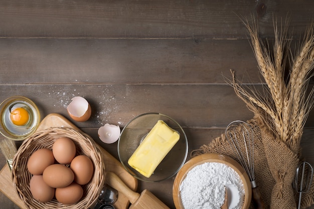 Bread flour with fresh egg