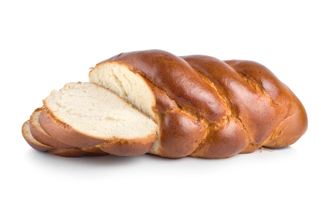 흰색 배경에 고립 된 빵