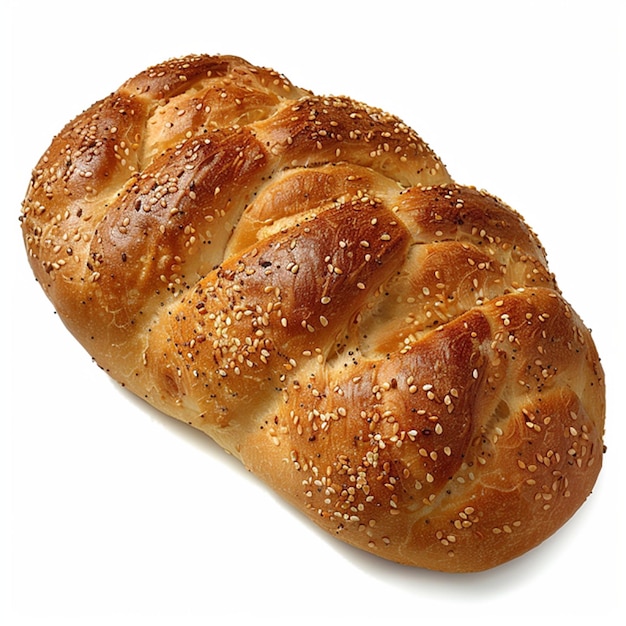白いパンに隔離されたパン