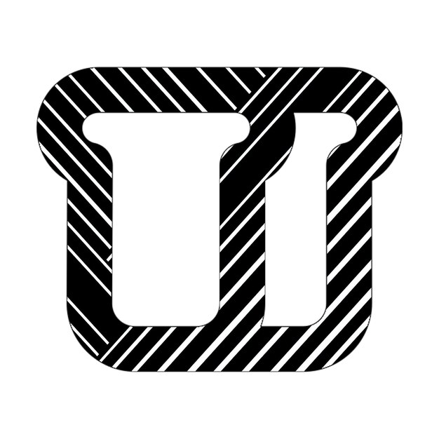 bread loaf icon black white diagonal lines