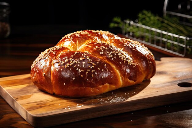 Bread pretzel close-up