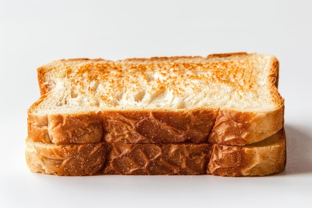 Bread slice isolated against a white backdrop Generative Ai