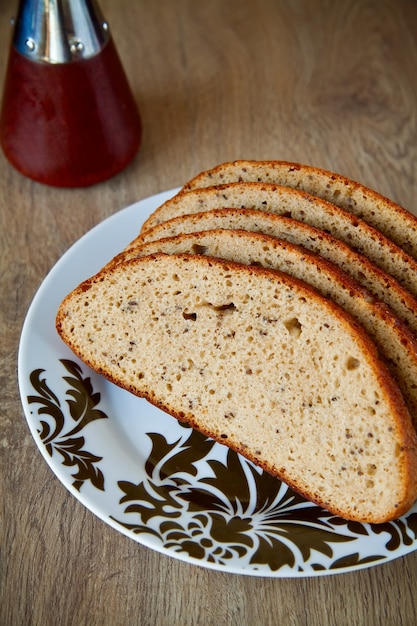 Bread slices with cumin