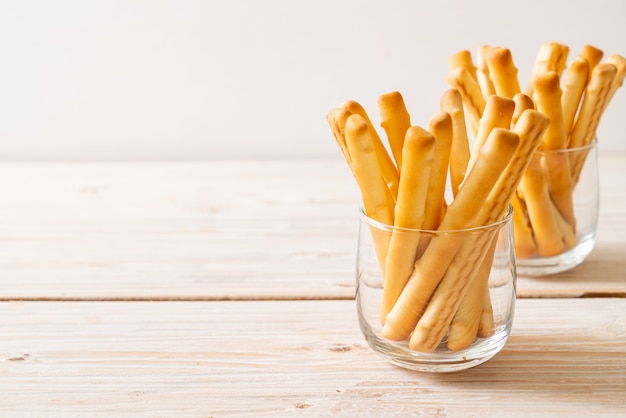 Bread stick in glasses