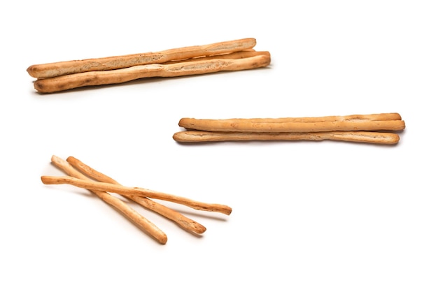 Bread sticks isolated on white background