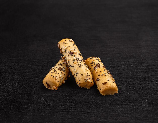 Bread sticks with mix of seeds