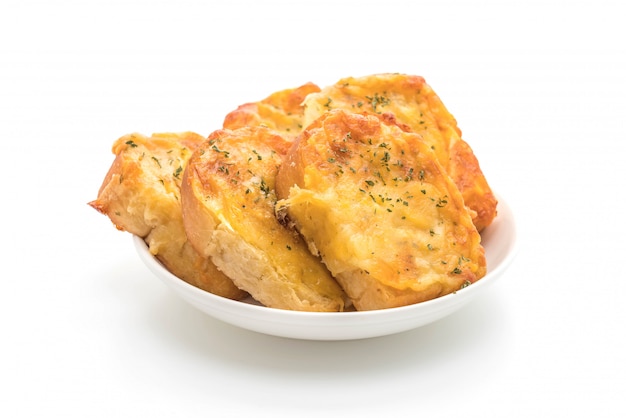 bread toast with cheese and garlic