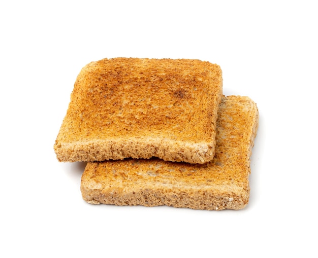 Bread Toasts Isolated Toasted Sandwich Square Slices Loaf Pieces for Toast on White Background
