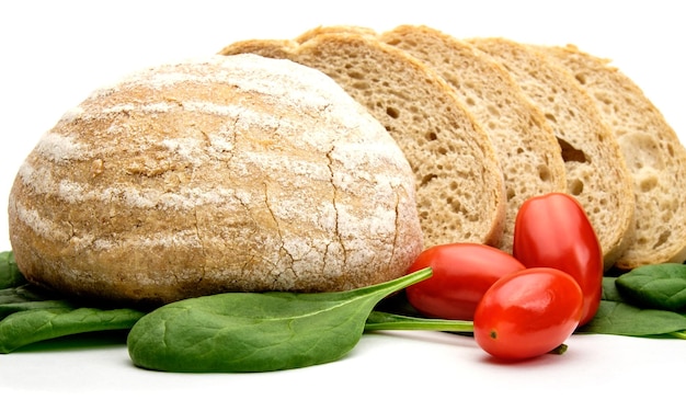 Bread tomatos and spinach