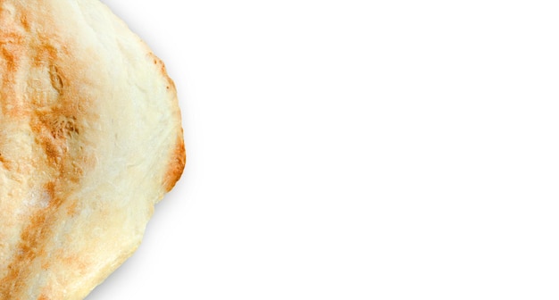 Bread on white background