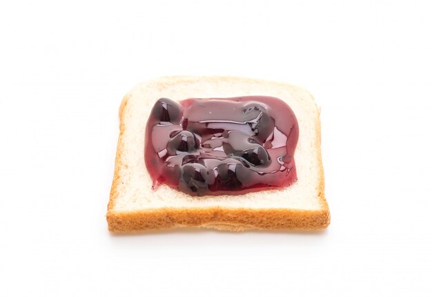 bread with blueberry jam