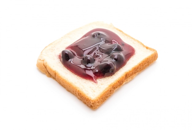 bread with blueberry jam