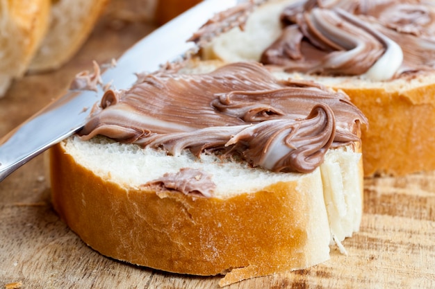 bread with  chocolate butter