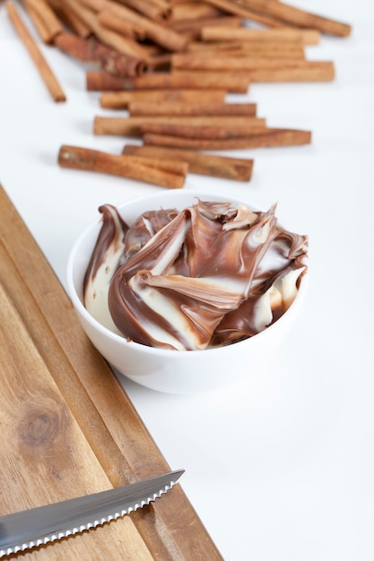  bread with chocolate butter 