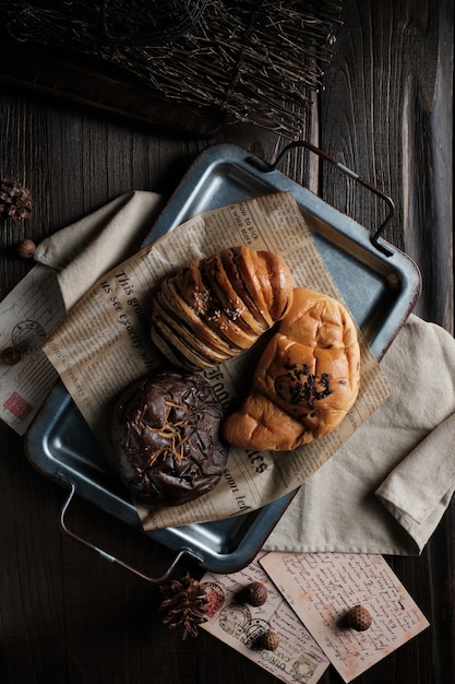 Bread with dark mood