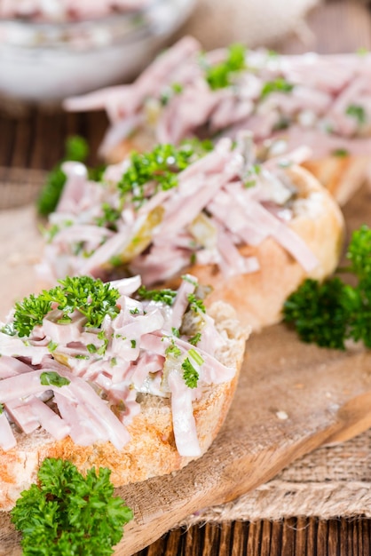 Bread with Meat Salad