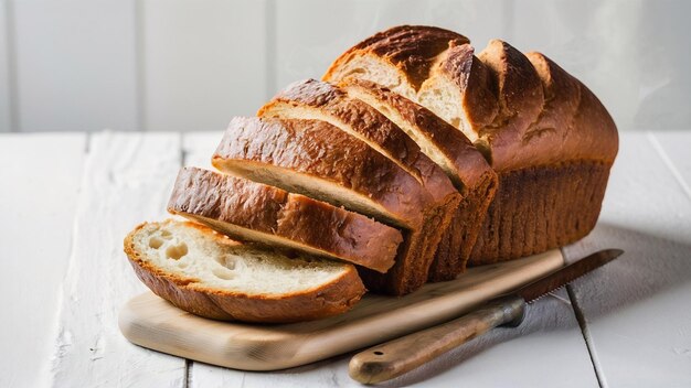 Хлеб с кусочками на белом фоне