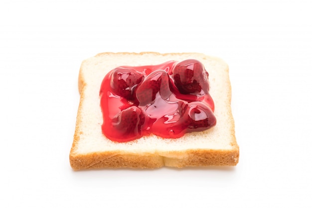 bread with strawberry jam