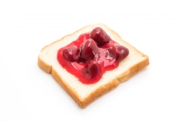 bread with strawberry jam