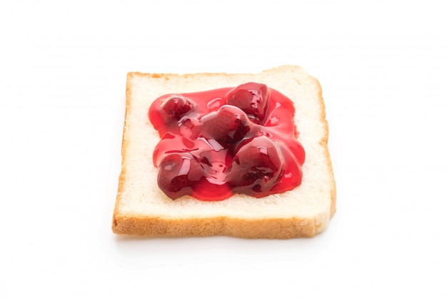 bread with strawberry jam