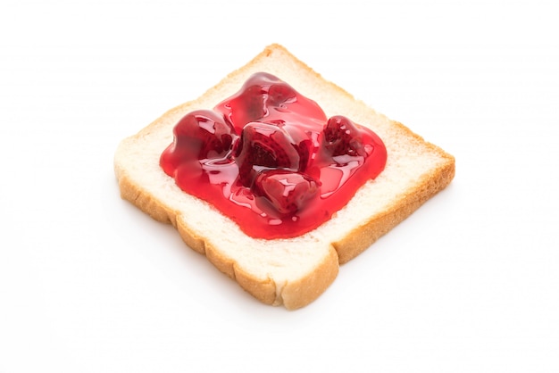 bread with strawberry jam