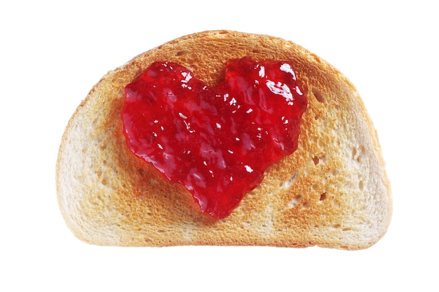 Bread with strawberry jam