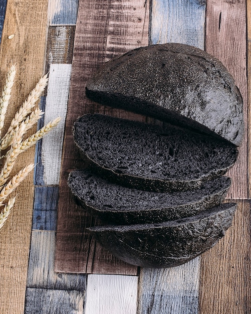 bread on a wooden background