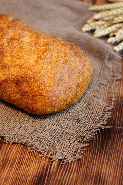 bread on a wooden background