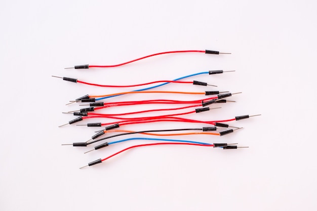 Photo breadboard jumper cable wires