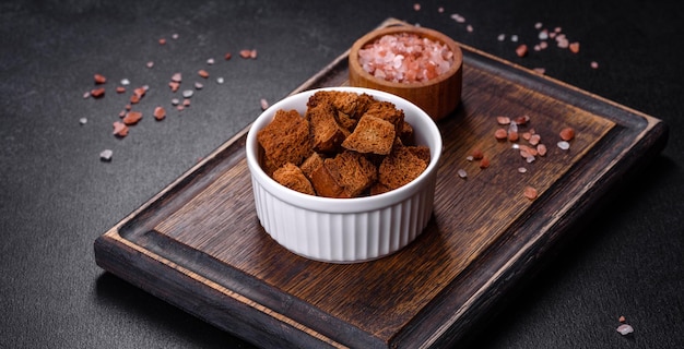 Breadcrumbs cut into cubes are perfect for soup salad