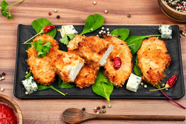 Breaded chicken breast