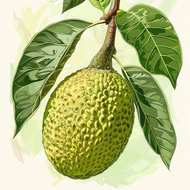 Breadfruit Vector Illustration