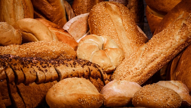 Breads and baked goods close-up