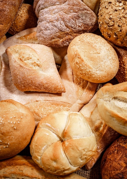 Breads and baked goods close-up