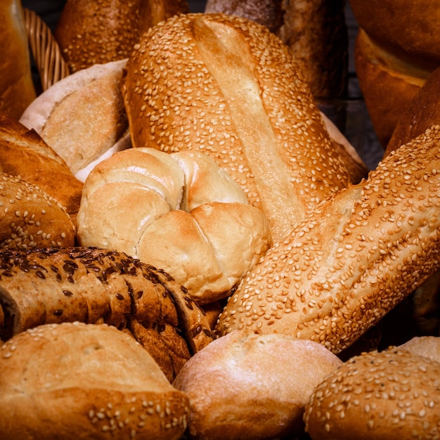 Breads and baked goods close-up